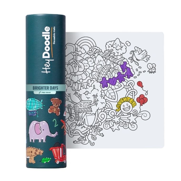 Hey Doodle, mata silikonowa do kolorowania A4, słoneczne bazgrołki