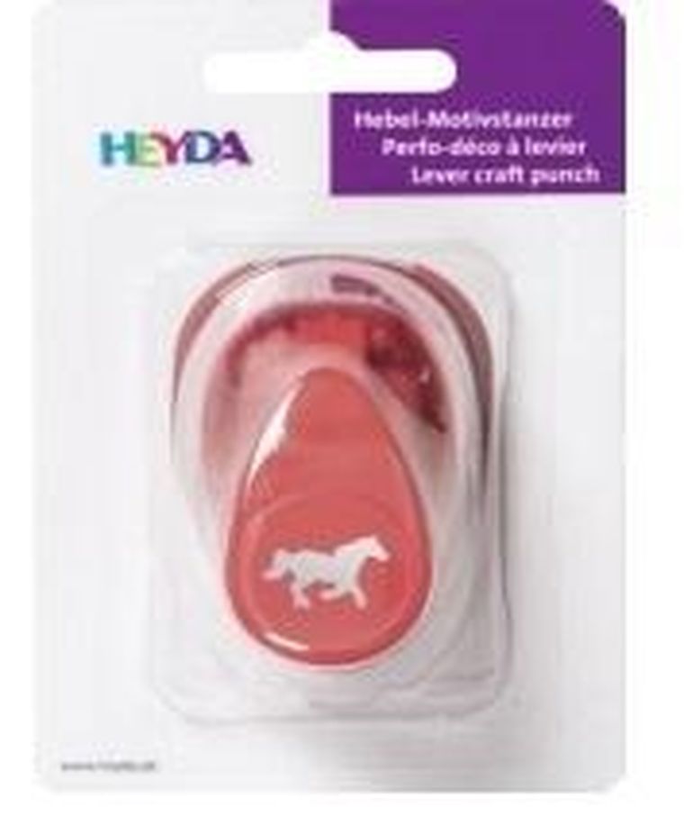 Heyda, dziurkacz ozdobny, średni, koń, 17 mm