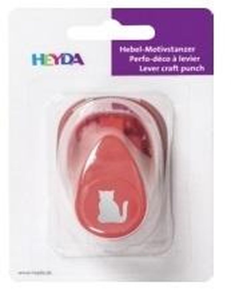 Heyda, dziurkacz ozdobny, średni, kotek, 17 mm