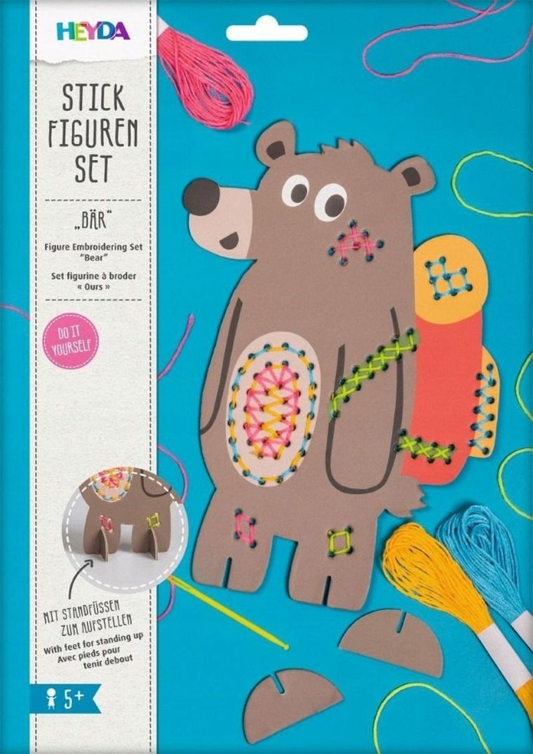 Heyda, zestaw do szycia, miś