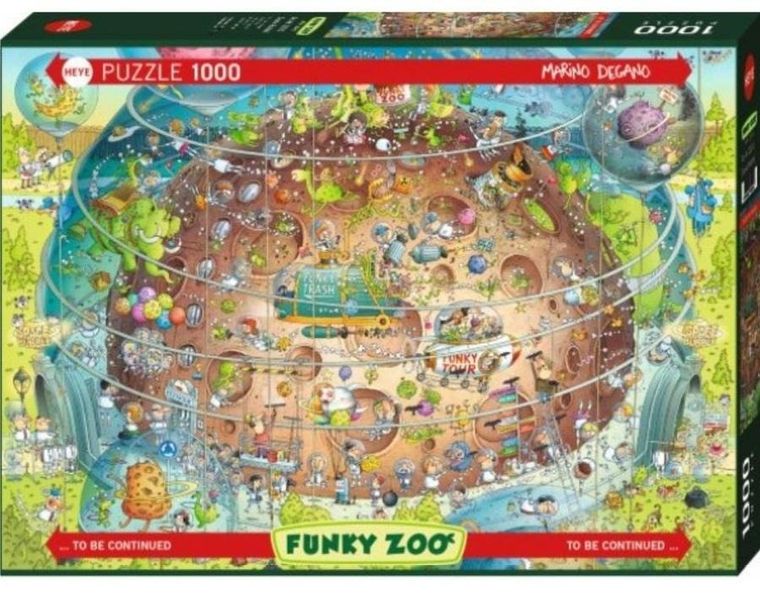 Heye, Funky ZOO, Kosmiczne ZOO, puzzle, 1000 elementów