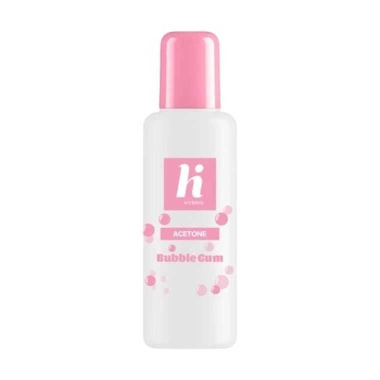 Hi Hybrid, aceton do usuwania lakieru hybrydowego, Bubble Gum, 125 ml
