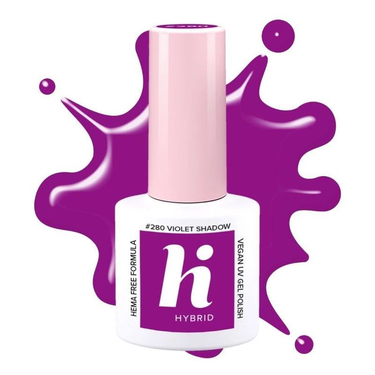 Hi Hybrid, Hema Free, lakier hybrydowy neon #280 violet shadow, 5 ml