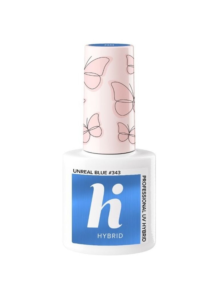 Hi Hybrid, lakier hybrydowy, Butterfly, nr 343 Unreal Blue, 5 ml
