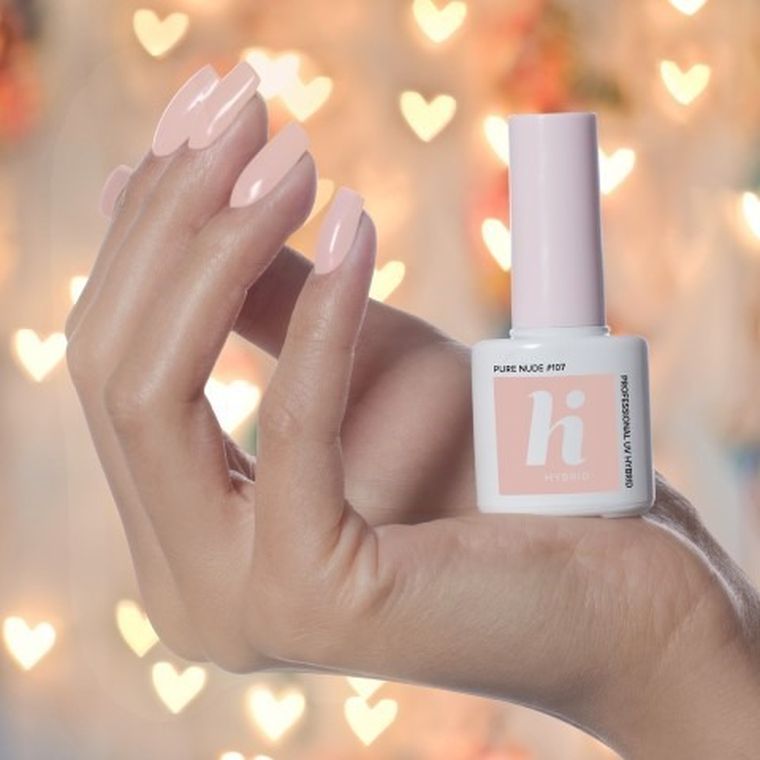 Hi Hybrid, lakier hybrydowy, nr 107, Pure Nude, 5 ml