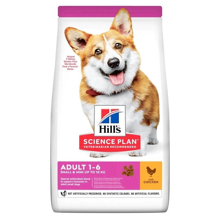 Hill's, Science Plan, Canine, Adult Small & Mini, Chicken, sucha karma dla psa, 6 kg