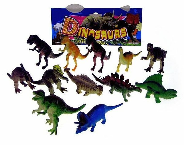 Hipo, dinozaury, zestaw figurek, 10 cm, 12 szt.