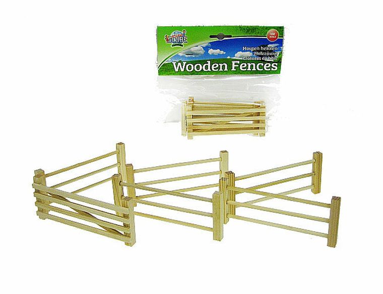 Hipo, drewniane ogrodzenie, 1:32, 6 szt.