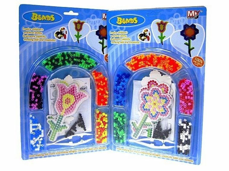 Hipo, koraliki do zgrzewania, kwiaty