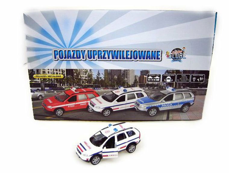 Hipo, pogotowie, pojazd metalowy z dźwiękiem, 14 cm