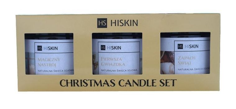 HiSkin, Christmas Candle set, zestaw świec sojowych, 3 szt.