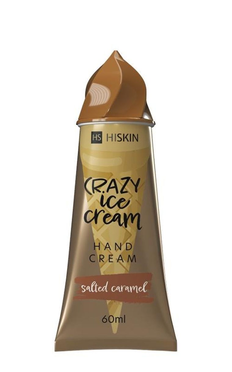 HiSkin, Crazy Ice Cream, krem do rąk, słony karmel, 60 ml