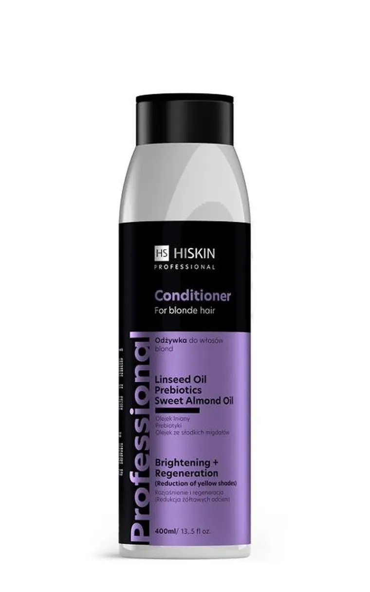HiSkin professional, odżywka do włosów blond, rozjaśnienie i regeneracja, 400 ml