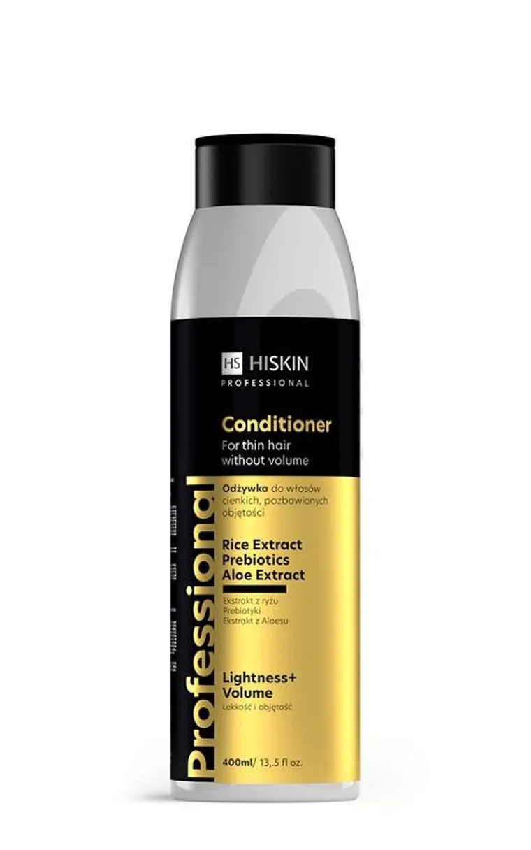 HiSkin professional, odżywka do włosów cienkich i pozbawionych objętości, lekkość i objętość, 400 ml