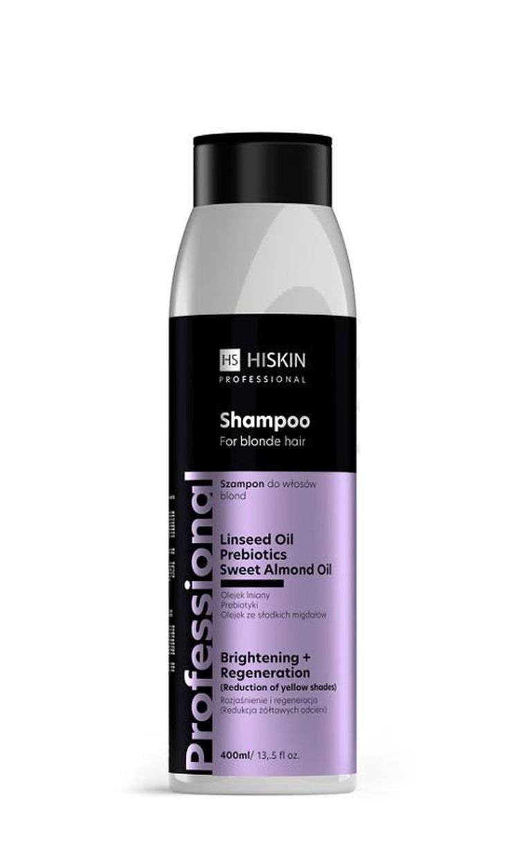 HiSkin professional, szampon do włosów blond, rozjaśnienie i regeneracja, 400 ml