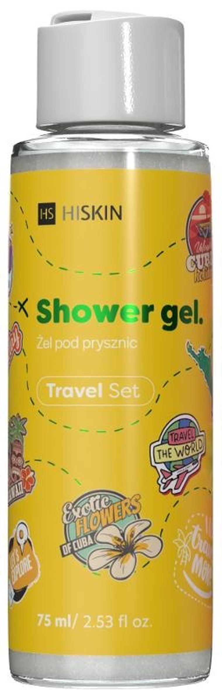 HiSkin, Travel Set, żel pod prysznic, 75 ml