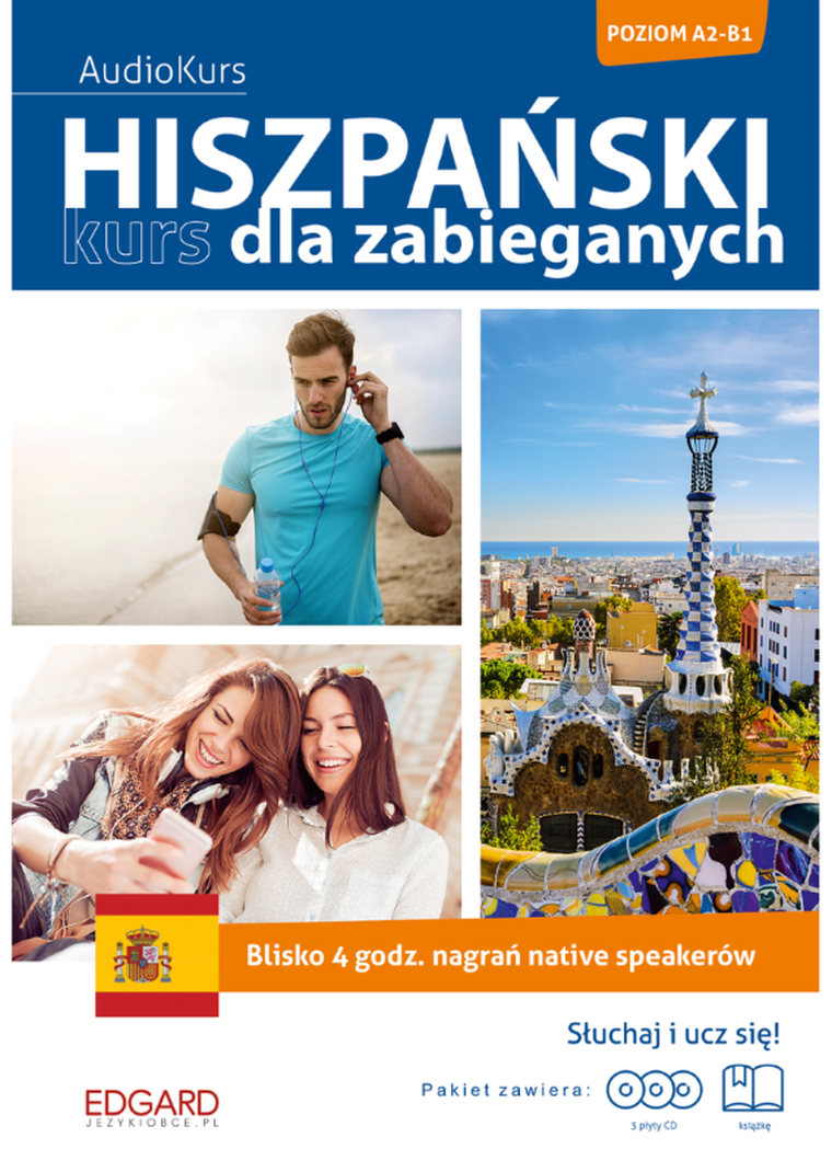 Hiszpański. Kurs dla zabieganych. Książka + 3CD