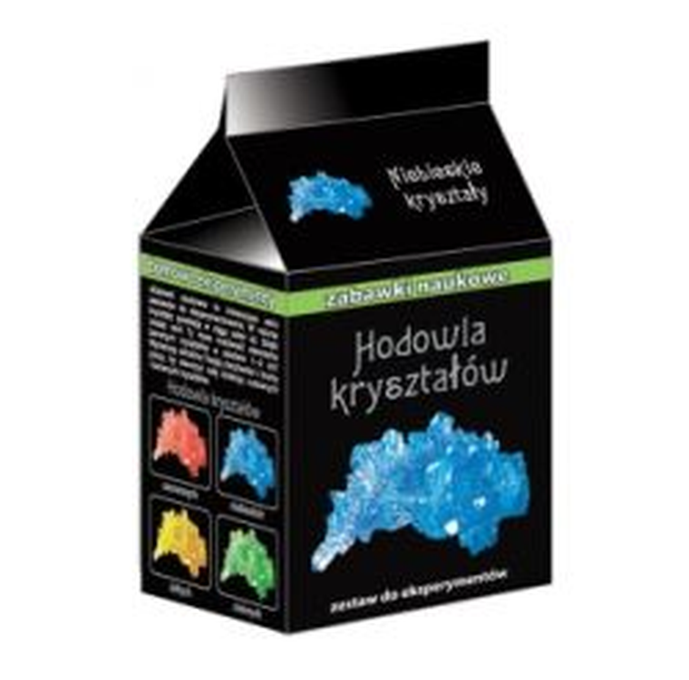 Hodowla kryształów, niebieskie, zabawka naukowa