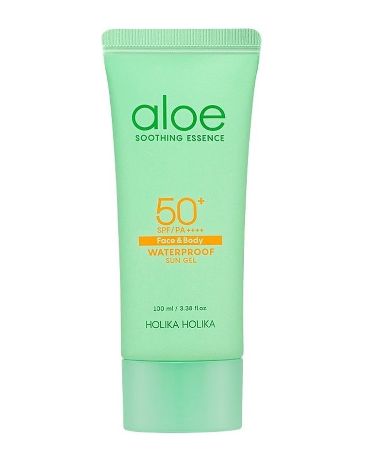 Holika Holika, Aloe Soothing Essence Face & Body Waterproof Sun Gel, krem przeciwsłoneczny do twarzy i ciała SPF50+, 100 ml