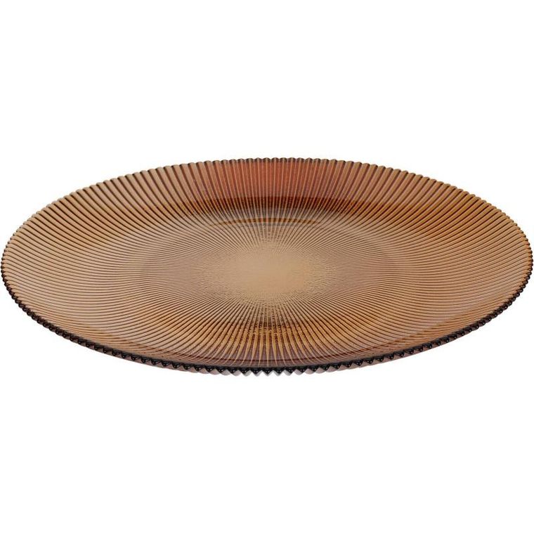Home Styling Collection, Amber, prążkowany talerz płaski, średnica 28 cm