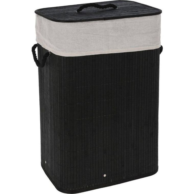 Home Styling Collection, bambusowy kosz na pranie z pokrywą