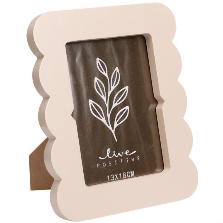 Home Styling Collection, Base, ramka na zdjęcie z falowanym brzegiem, 18,5-2,2-23,3 cm
