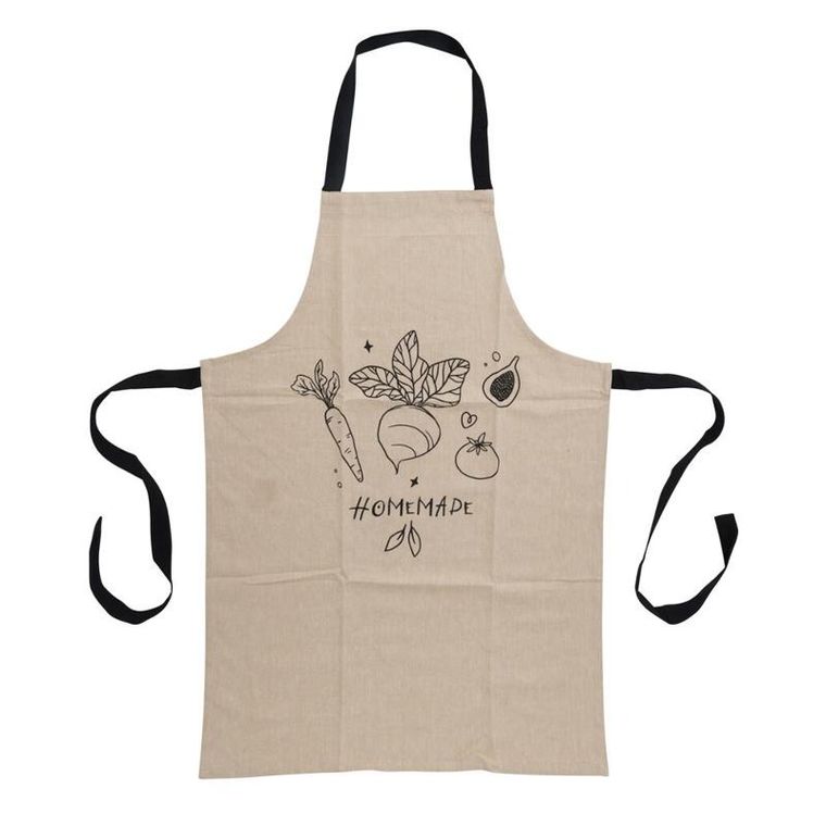 Home Styling Collection, bawełniany fartuch z nadrukiem, 84-60 cm
