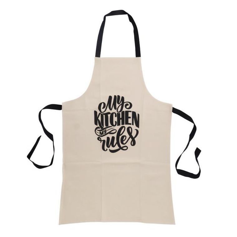 Home Styling Collection, bawełniany fartuch z nadrukiem, 84-60 cm