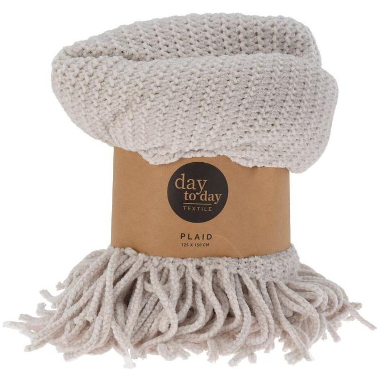 Home Styling Collection, Boho, kocyk z frędzlami, 120-150 cm