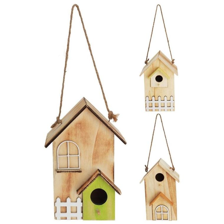 Home Styling Collection, budka lęgowa dla ptaków, drewniana, 21 cm