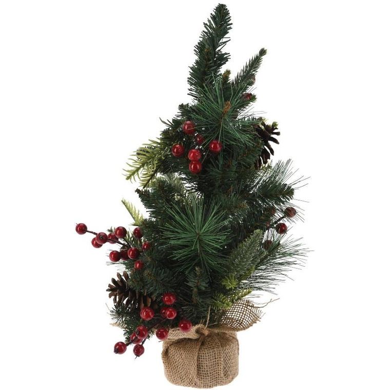 Home Styling Collection, choinka sztuczna z naturalnym przybraniem, 45 cm