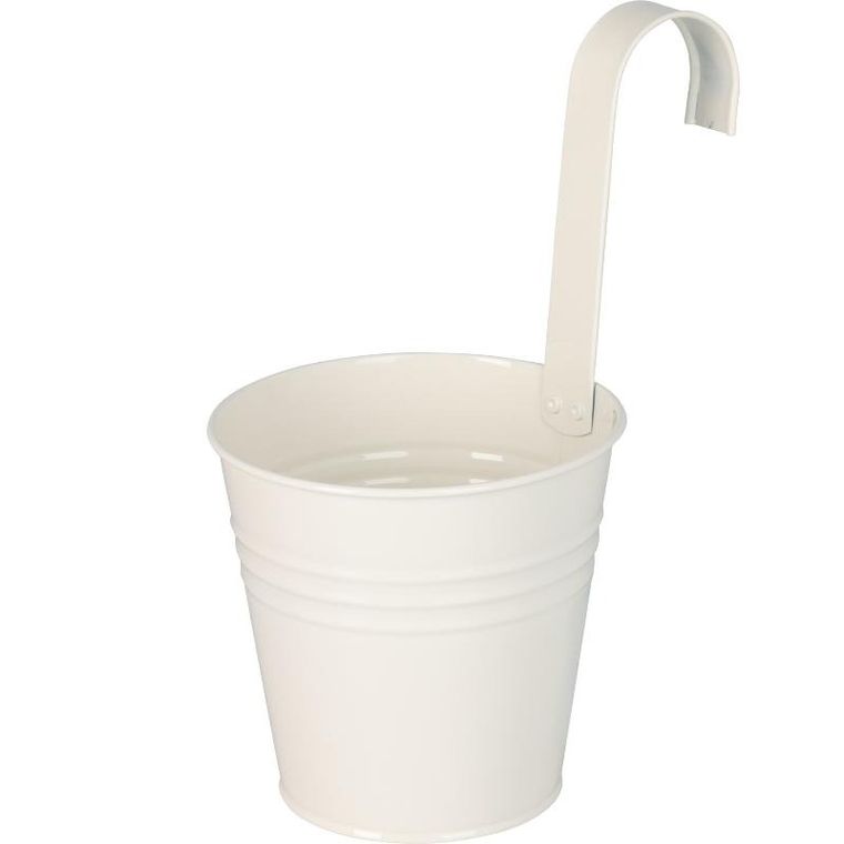 Home Styling Collection, cynkowa osłonka na doniczkę z hakiem, 13-13,5 cm