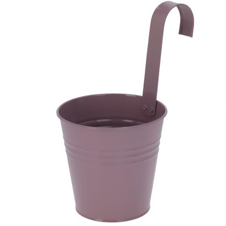 Home Styling Collection, cynkowa osłonka na doniczkę z hakiem, 13-13,5 cm