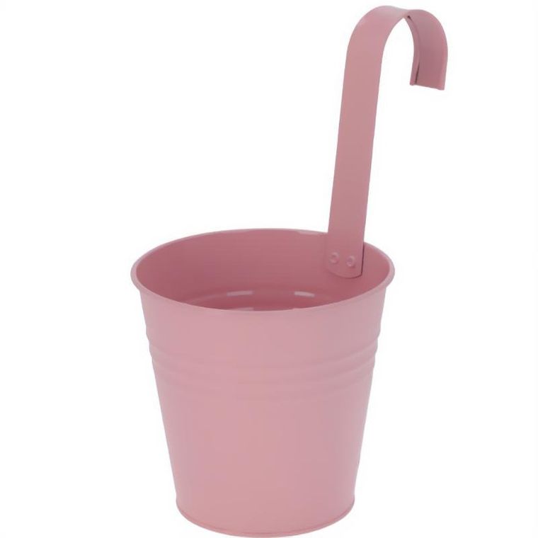 Home Styling Collection, cynkowa osłonka na doniczkę z hakiem, 13-13,5 cm