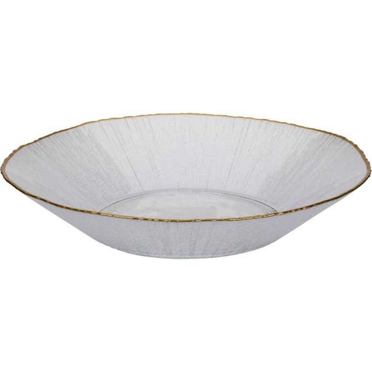 Home Styling Collection, Datura, szklana misa ze złotą obwódką, 30 cm