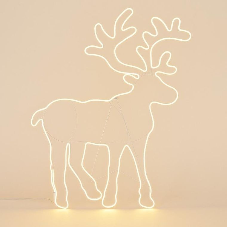 Home Styling Collection, dekoracja świąteczna LED, renifer, 100-80 cm
