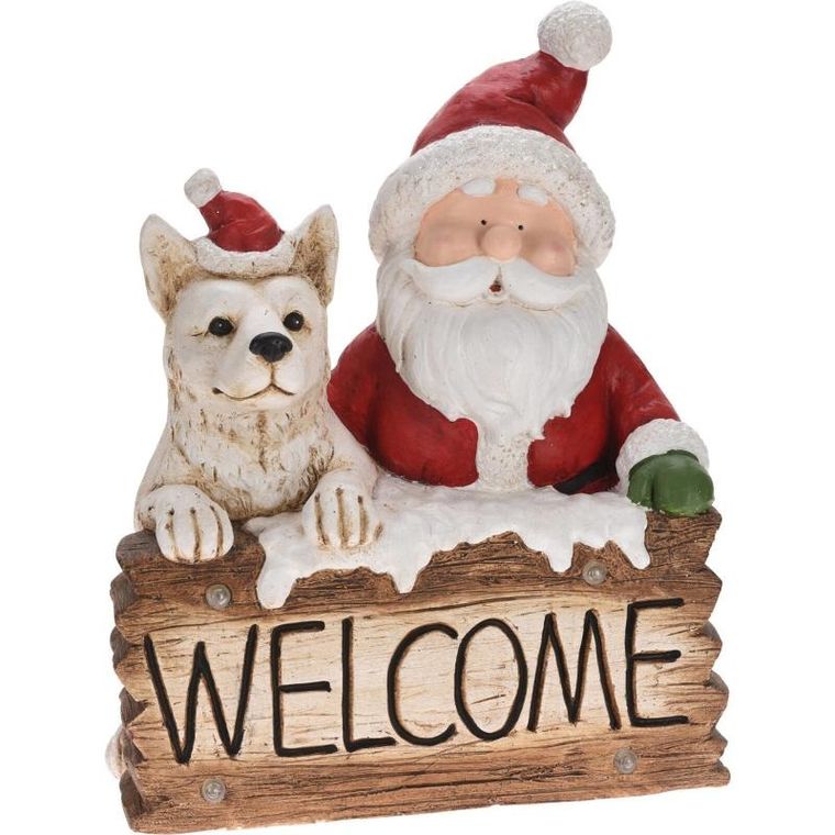 Home Styling Collection, dekoracja świąteczna welcome z oświetleniem led i muzyką