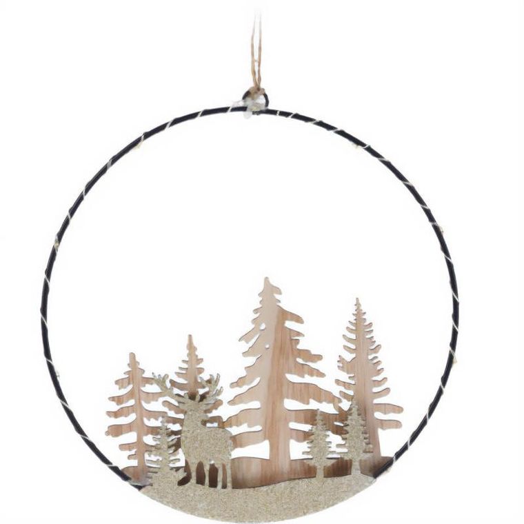 Home Styling Collection, dekoracja świąteczna z LED do zawieszenia, średnica 20 cm