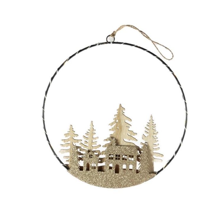 Home Styling Collection, dekoracja świąteczna z LED do zawieszenia, średnica 20 cm