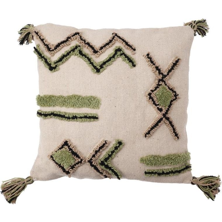 Home Styling Collection, dekoracyjna poduszka bawełniana z chwostami, 45-45 cm