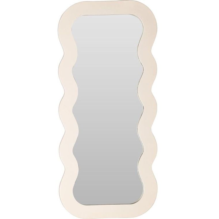 Home Styling Collection, dekoracyjne lustro w falistej ramie, 37-80 cm