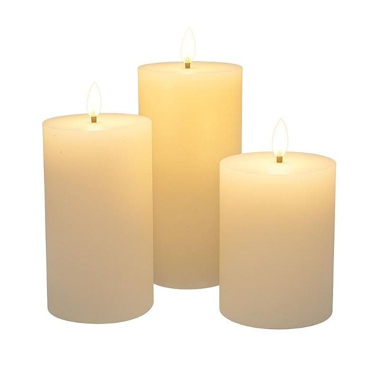 Home Styling Collection, dekoracyjne świece LED 7,5 cm, 3 szt.