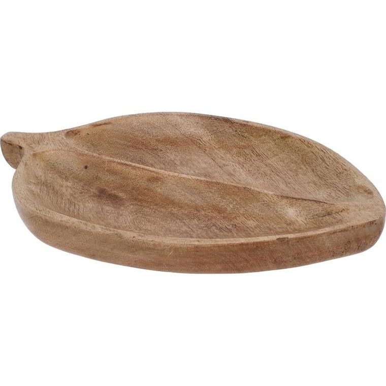 Home Styling Collection, deska do serwowania w kształcie liścia, drewno mango, 27-17 cm