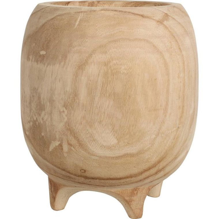 Home Styling Collection, doniczka na nóżkach, drewno paulowni, 27 cm