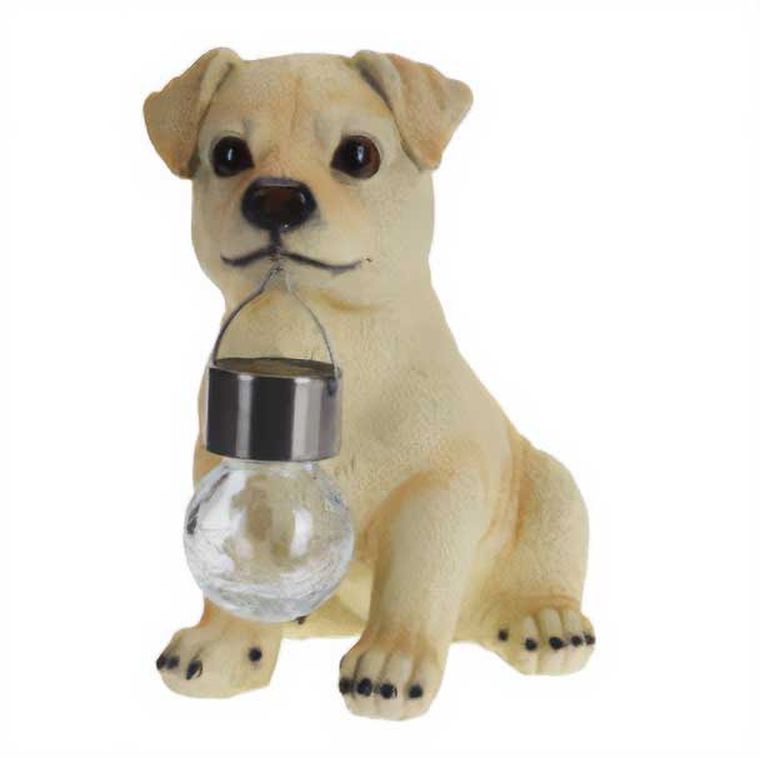 Home Styling Collection, figurka piesek z lampką solarną