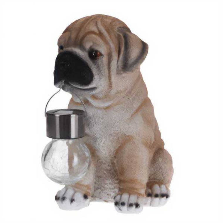 Home Styling Collection, figurka piesek z lampką solarną