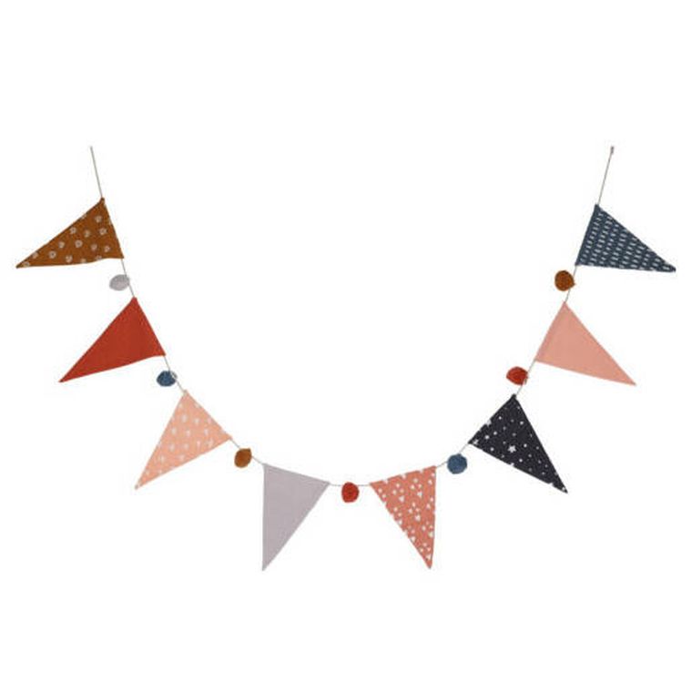 Home Styling Collection, girlanda do pokoju dziecka, z flagami, 160-18 cm