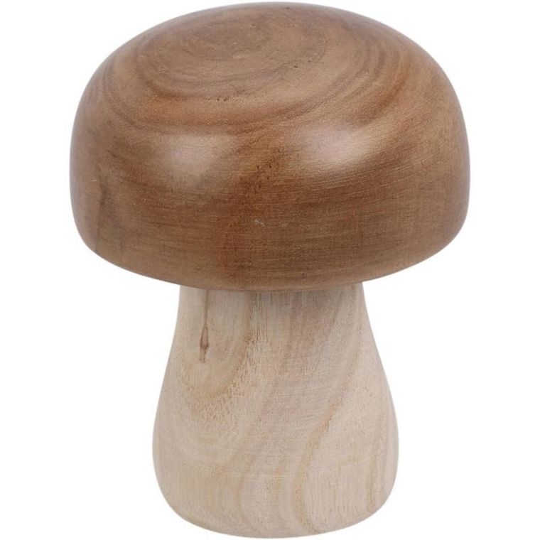 Home Styling Collection, grzybek, drewniana figurka, 15 cm