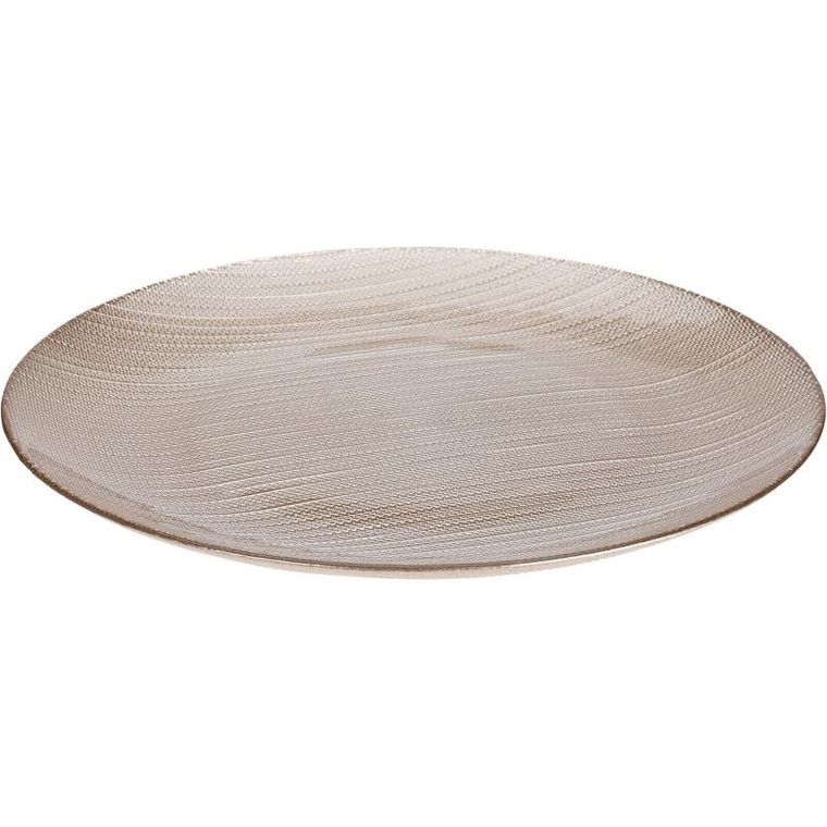 Home Styling Collection, Karneol, szklany talerz płaski średnica 28 cm