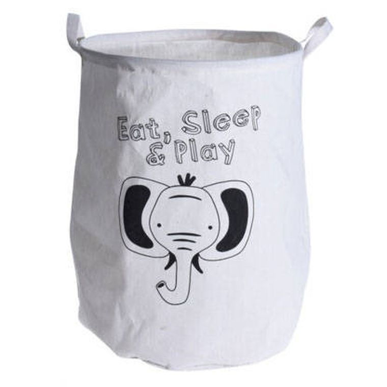 Home Styling Collection, kosz na zabawki, safari z dwoma uchwytami, Ø 40 cm